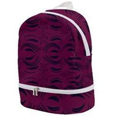 Folk Flowers Print Floral Pattern Ethnic Art Zip Bottom Backpack by Eskimos