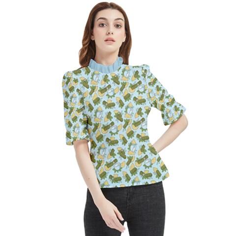 Dolmadakia Frill Neck Blouse by sifis