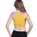 Hexagons Yellow Honeycomb Hive Bee Hive Pattern Racer Back Crop Top View2