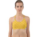 Hexagons Yellow Honeycomb Hive Bee Hive Pattern Back Web Sports Bra View1