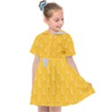 Hexagons Yellow Honeycomb Hive Bee Hive Pattern Kids  Sailor Dress View1