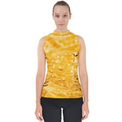 Water Mock Neck Shell Top by artworkshop