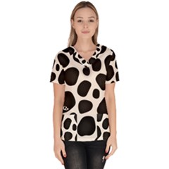 Texture Design Wallpaperpublic Women s V-neck Scrub Top by artworkshop