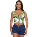Sheets Tropical Plant Palm Summer Exotic Women s Sleeveless Wrap Top View1