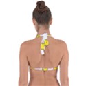 Pattern Lemon Texture Halter Neck Bikini Top View2