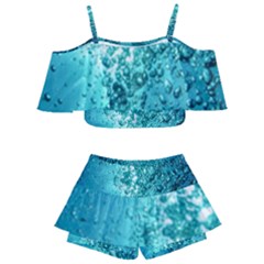 Bubbles Water Bub Kids  Off Shoulder Skirt Bikini by artworkshop