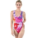 Colorful Painting High Leg Strappy Swimsuit View1