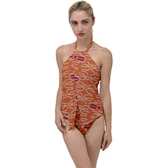 Abstract Pattern Geometric Backgrounds  Go With The Flow One Piece Swimsuit by Eskimos
