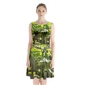 Bitter Melon Sleeveless Waist Tie Chiffon Dress View1