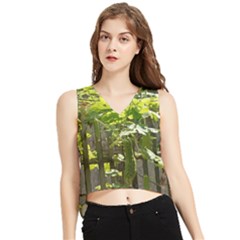 Bitter Melon V-neck Cropped Tank Top by artworkshop