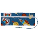 Seamless-pattern-vector-with-spacecraft-funny-animals-astronaut Roll Up Canvas Pencil Holder (M) View2