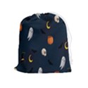 Halloween Ghost Pumpkin Bat Skull Drawstring Pouch (XL) View1