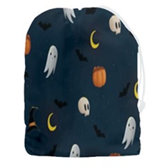Halloween Ghost Pumpkin Bat Skull Drawstring Pouch (3xl) by artworkshop
