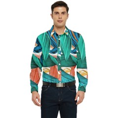 Leaves Tropical Exotic Men s Long Sleeve  Shirt by artworkshop