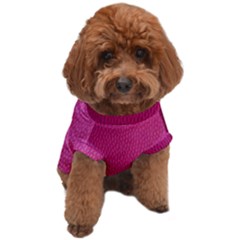 Pink Leather Leather Texture Skin Texture Dog T-shirt by artworkshop