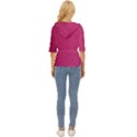 Pink Leather Leather Texture Skin Texture Lightweight Drawstring Hooded Top View4
