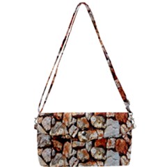 Stone Wall Wall Texture Drywall Stones Rocks Removable Strap Clutch Bag by artworkshop