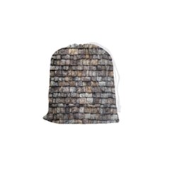 Wall Stone Wall Brick Wall Stoneworks Masonry Drawstring Pouch (small) by artworkshop