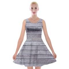 Wood Wooden Wall Wooden Boards Wall Boards Wall Velvet Skater Dress by artworkshop