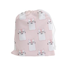 Fluffy Cat Pets Drawstring Pouch (xl) by artworkshop