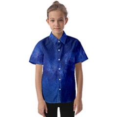 Milky Way Stars Night Sky Kids  Short Sleeve Shirt by artworkshop