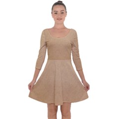 Paper Brown Quarter Sleeve Skater Dress by artworkshop