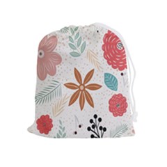 Nature Flora Drawstring Pouch (xl) by artworkshop