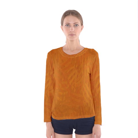 Orange Women s Long Sleeve Tee by nate14shop