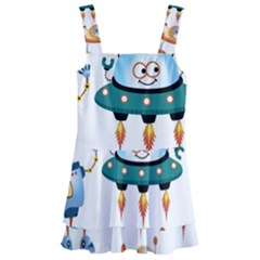 Vector-set-funny-robots-cartoon Kids  Layered Skirt Swimsuit by Jancukart