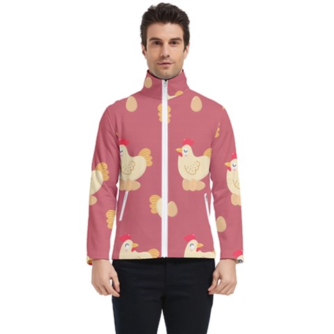 Cute-chicken-eggs-seamless-pattern Men s Bomber Jacket by Jancukart