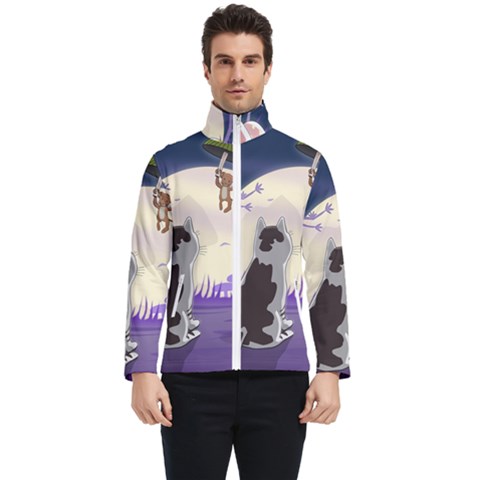 Cat-kitty-mouse-mice-escape-trick Men s Bomber Jacket by Jancukart