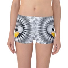 Owl-fluff-prance-animal-surprised Reversible Boyleg Bikini Bottoms by Jancukart
