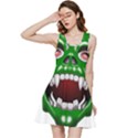 Monster-mask-alien-horror-devil Inside Out Racerback Dress View1