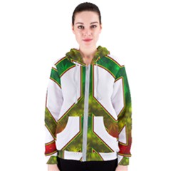 Peace-rastafarian Women s Zipper Hoodie by Jancukart