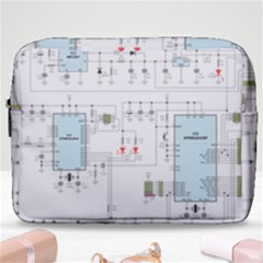 Circuits-electronics-atmel Make Up Pouch (large) by Jancukart