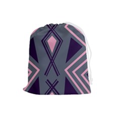 Abstract Pattern Geometric Backgrounds  Drawstring Pouch (large) by Eskimos
