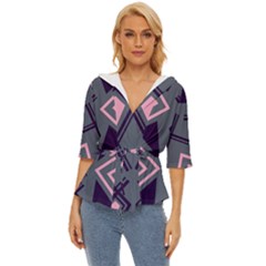 Abstract Pattern Geometric Backgrounds  Lightweight Drawstring Hooded Top by Eskimos