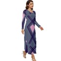 Abstract pattern geometric backgrounds  Long Sleeve Velour Longline Maxi Dress View3