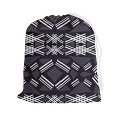 Abstract Pattern Geometric Backgrounds  Drawstring Pouch (2xl) by Eskimos