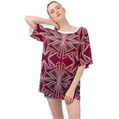 Abstract Pattern Geometric Backgrounds  Oversized Chiffon Top by Eskimos