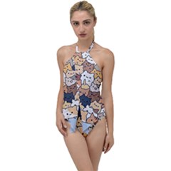 Cat-kitten Go With The Flow One Piece Swimsuit by Jancukart
