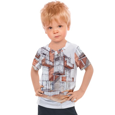 Rag-flats-onion-flats-llc-architecture-drawing Graffiti-architecture Kids  Sports Tee by Jancukart