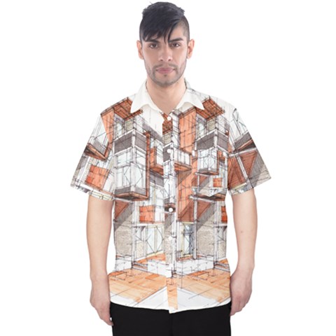 Rag-flats-onion-flats-llc-architecture-drawing Graffiti-architecture Men s Hawaii Shirt by Jancukart