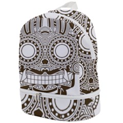 Barong-mask-art-bali Zip Bottom Backpack by Jancukart