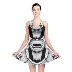 Balinese-art Barong-drawing-bali Reversible Skater Dress by Jancukart