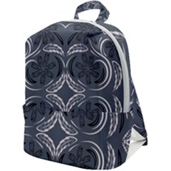 Folk Flowers Print Floral Pattern Ethnic Art Zip Up Backpack by Eskimos