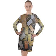 All That Glitters Is Gold  Long Sleeve Hoodie Dress by Hayleyboop