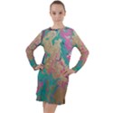 Freedom to pour Long Sleeve Hoodie Dress View1