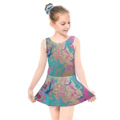 Freedom To Pour Kids  Skater Dress Swimsuit by Hayleyboop