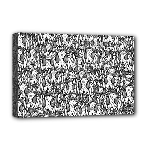 Sketchy Monster Insect Drawing Motif Pattern Deluxe Canvas 18  X 12  (stretched) by dflcprintsclothing
